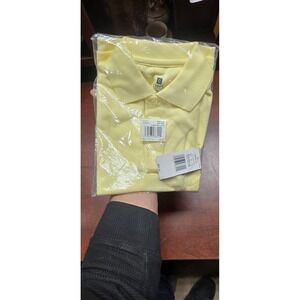 Chaps yellow short-sleeved polo shirt in size medium regular